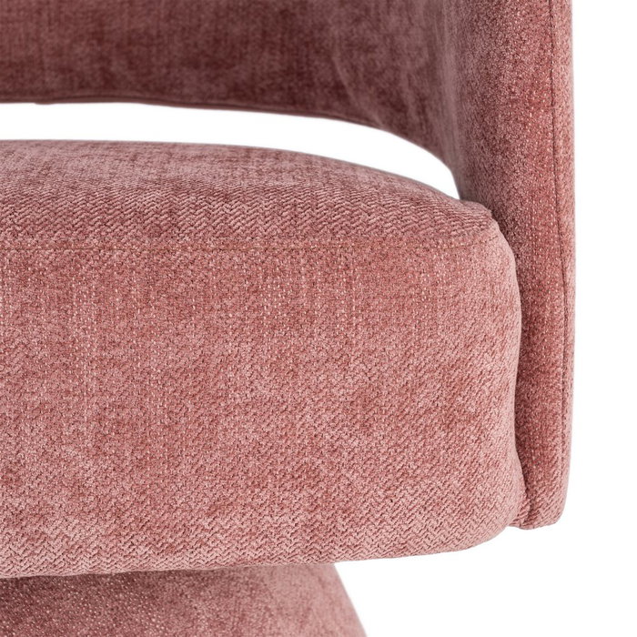 Sillón Giratorio Rosa Tejido-Madera 71 X 68 X 72 cm