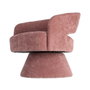 Sillón Giratorio Rosa Tejido-Madera 71 X 68 X 72 cm