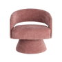 Sillón Giratorio Rosa Tejido-Madera 71 X 68 X 72 cm