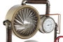 DKD Home Decor Reloj de Pared Hierro y Cristal Dorado