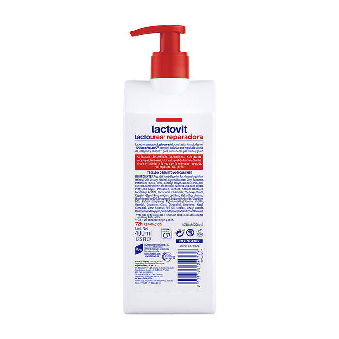 Lactovit Leche Corporal Reparadora Lacto-Urea con Urea, Piel Seca y Extra Seca, 800 ml