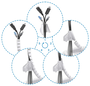 Aisens Organizador de Cables en Espiral 25mm Blanco 1.0m