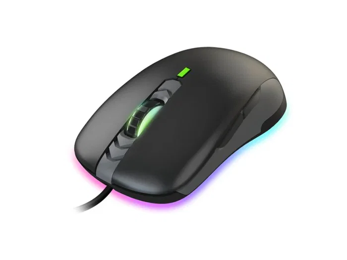 Keep Out Ratón Gaming X9CH Láser Ambidiestro USB 8200 DPI 6 Botones RGB Configurable, Negro/Verde/Gris