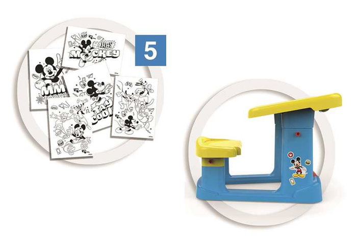 Chicos Pupitre con Banco Mickey 57x73x49 cm incluye 5 láminas