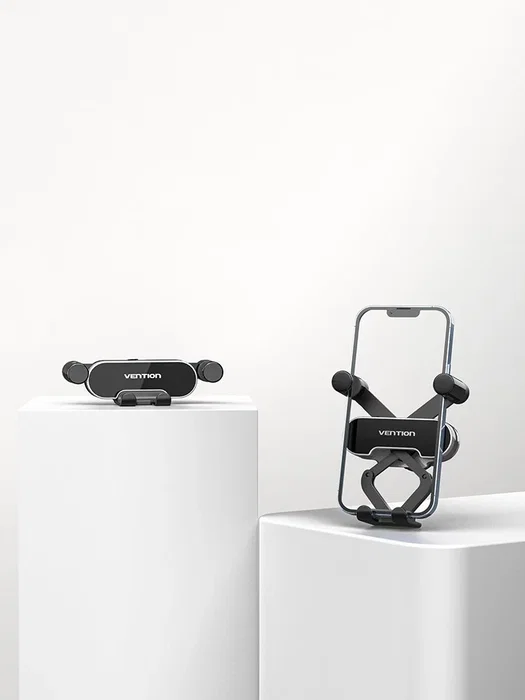 Vention KCEH0 Soporte Pasivo para Smartphone en Coche, Montaje por Abrazadera, Gris