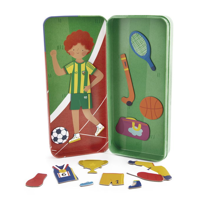 Apli Kids Caja Magnéticos Mix&Max Deportes 19708 con 30 Imanes para Vístelos