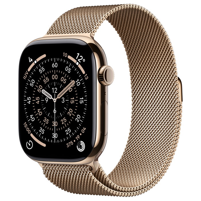 Apple Watch Series 11 GPS + Cellular 46 mm Titanio Dorado con Correa Milanese Loop dorada S/M Apple Watch Series 11 GPS + Cellular 46 mm Titanio Dorado con Correa Milanese Loop dorada S/M