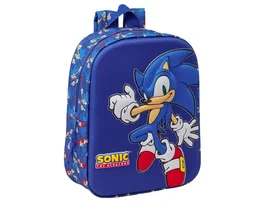 Safta Mochila de Guardería 3D Sonic 27x22x10 cm