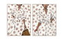 DKD Home Decor Cuadro Lienzo Mujer Rayas Pack de 2 (90x119,5 cm)