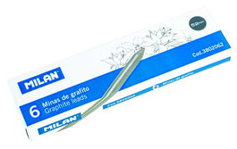 Milan Minas de grafito 5,2 mm B Estuche 6 Ud