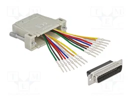DeLOCK Adaptador D-Sub 25 pin macho a 2 x RJ45 hembra beige con kit de montaje