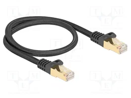 DeLOCK Cable de red RJ45 Cat.6A S/FTP 0,5 m Negro