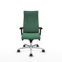 PIQUERAS Y CRESPO Sillón Albacete Verde Esmeralda con Mecanismo Sincro y Base de Aluminio