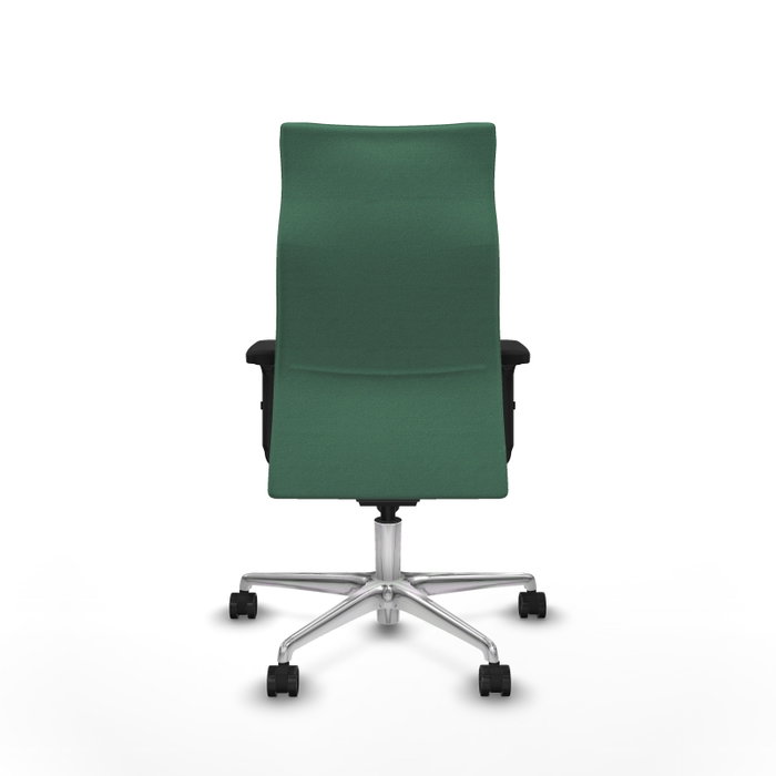 PIQUERAS Y CRESPO Sillón Albacete Verde Esmeralda con Mecanismo Sincro y Base de Aluminio