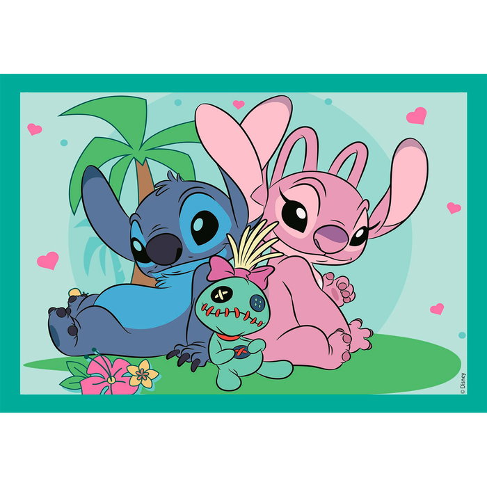 Clementoni Puzzle Progresivo Disney Stitch 4 en 1 de 12, 16, 20 y 24 Piezas - Ref. 21745
