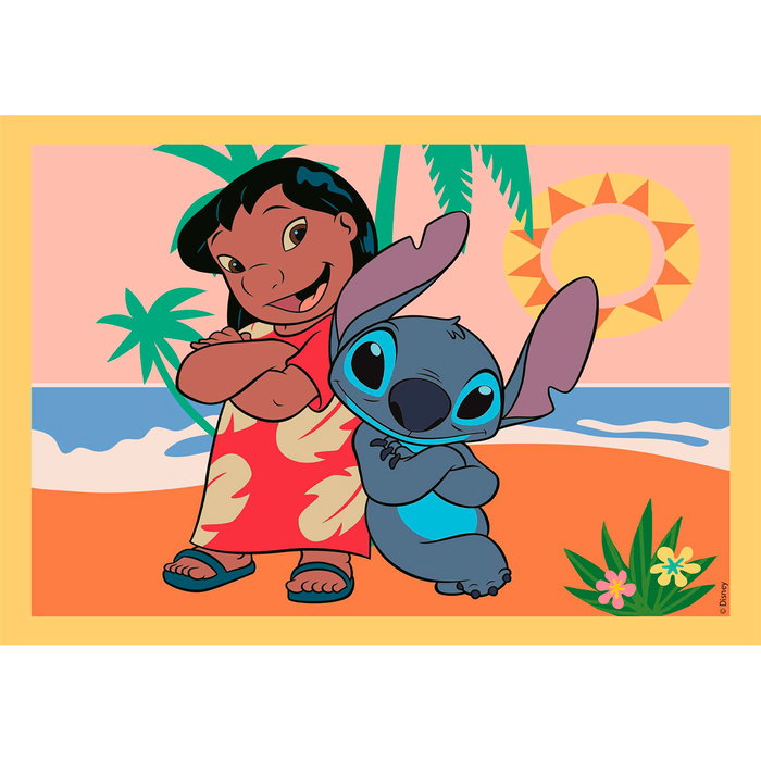 Clementoni Puzzle Progresivo Disney Stitch 4 en 1 de 12, 16, 20 y 24 Piezas - Ref. 21745