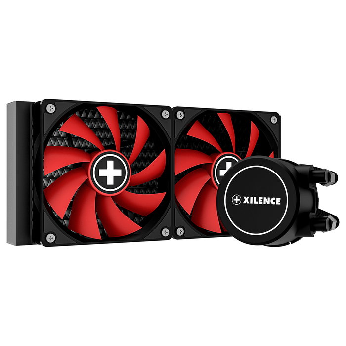 Xilence Performance A+ LiQuRizer LQ240 - Sistema de Refrigeración Líquida AIO para CPU, 240 mm, 2 Ventiladores PWM 120 mm, Negro con LED