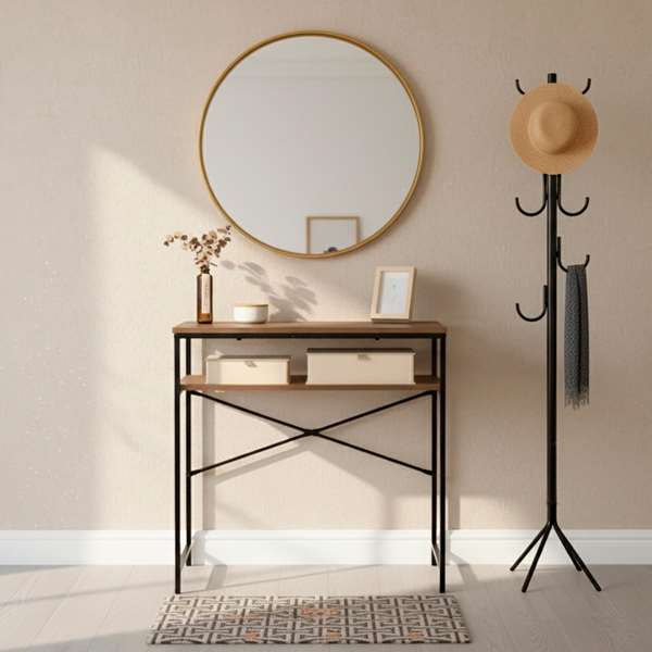 Color Baby Max Home Escritorio Compacto 77x40x75 cm Hierro y MDF