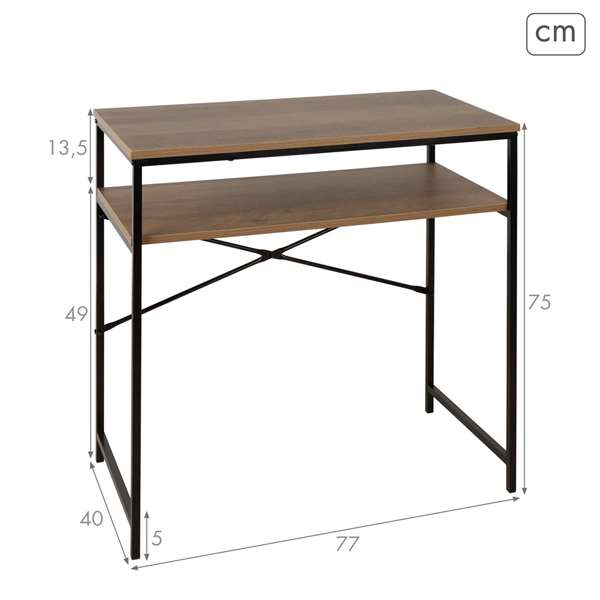 Color Baby Max Home Escritorio Compacto 77x40x75 cm Hierro y MDF