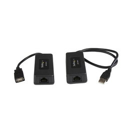StarTech Extensor USB 1.1 de 1 Puerto por Cat5/Cat6 hasta 40m - Transmisor/Receptor Negro - CE/FCC/REACH