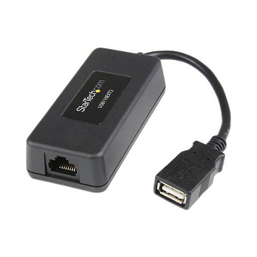 StarTech Extensor USB 1.1 de 1 Puerto por Cat5/Cat6 hasta 40m - Transmisor/Receptor Negro - CE/FCC/REACH