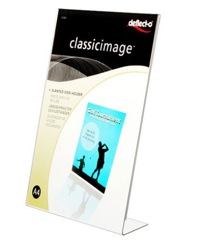 Deflecto 47401 Caballete para Póster, Formato A4, Material Plástico, Color Transparente Deflecto 47401 Caballete para Póster, Formato A4, Material Plástico, Color Transparente
