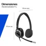 HP Poly Mission 625 Stereo USB Wired Headset Negro