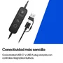 HP Poly Mission 625 Stereo USB Wired Headset Negro