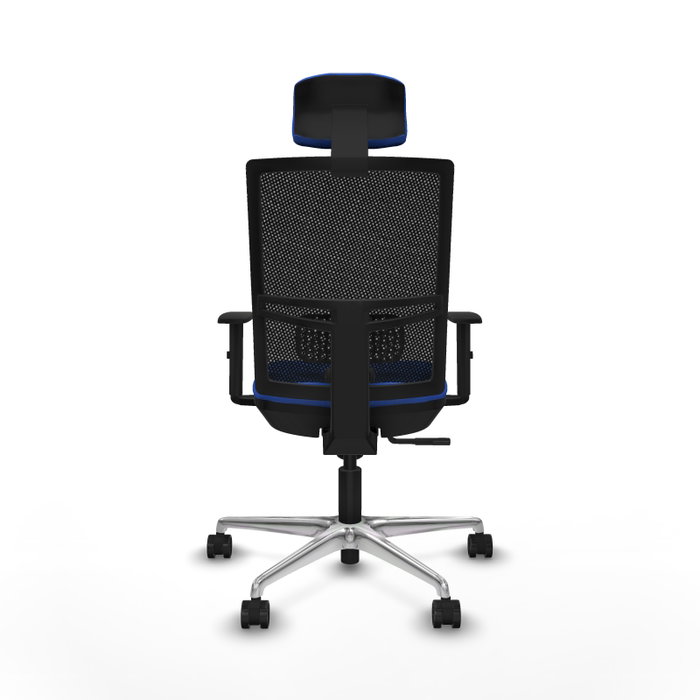 PIQUERAS Y CRESPO Silla de oficina Yunquera con mecanismo Sincro Azul y Negro
