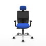 PIQUERAS Y CRESPO Silla de oficina Yunquera con mecanismo Sincro Azul y Negro