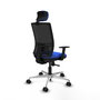PIQUERAS Y CRESPO Silla de oficina Yunquera con mecanismo Sincro Azul y Negro