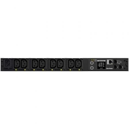 CyberPower PDU41004 Unidad de Distribución de Alimentación (PDU) 1U Rack, 8x IEC C13, 16A, Monitorización LCD a Color, Control Remoto IP, para Servidores