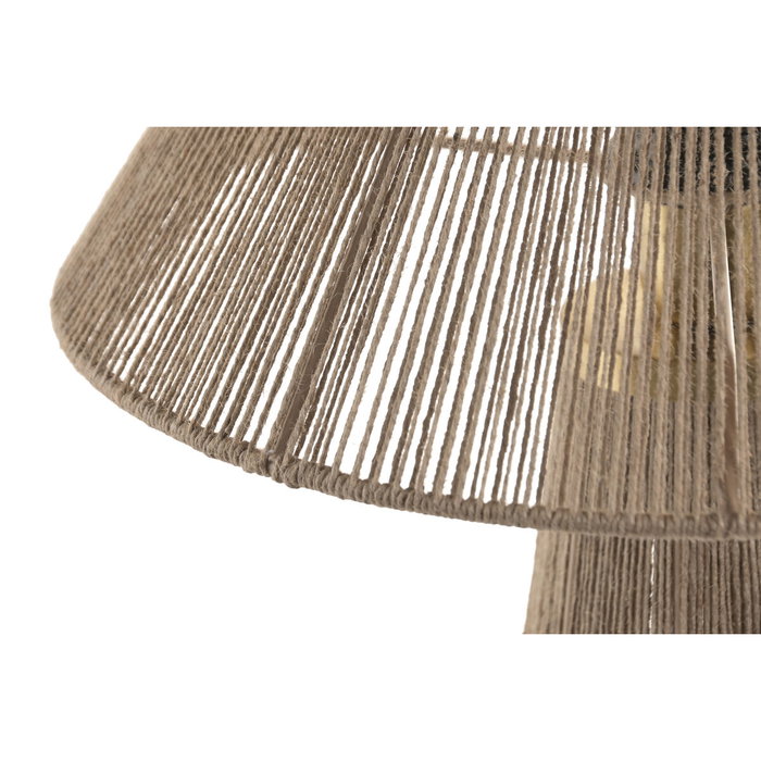 DKD Home Decor Lámpara de Sobremesa de Ratán Marrón 35x35x48 cm