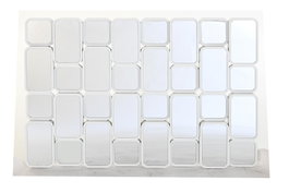 DKD Home Decor Espejo Moderno Blanco 4 x 60 x 90 cm (2 Unidades)