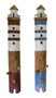 DKD Home Decor Perchero de Pared Faro de Madera Reciclada, 2 Unidades