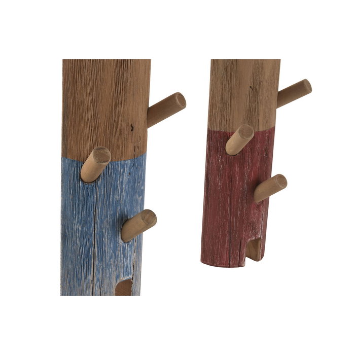 DKD Home Decor Perchero de Pared Faro de Madera Reciclada, 2 Unidades