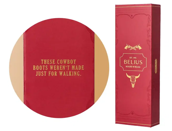 Belius Roller Wild West Aluminio Granate Dorado Tinta Negra Caja Diseño Belius Roller Wild West Aluminio Granate Dorado Tinta Negra Caja Diseño