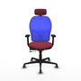 PIQUERAS Y CRESPO Silla de oficina Jorquera con mecanismo Sincro/Traslack, Granate y Azul