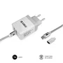 Subblim cargador ultra rapido 2xusb de pared pd25w+qc3.0+cable c to c y lightning blanco