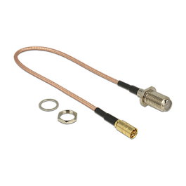 DeLOCK Cable Coaxial 13024 con Conector F Macho a SMB Hembra RG-316 25 cm