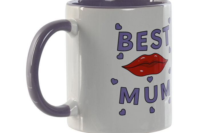 DKD Home Decor Taza Urban Lila Blanco cm (6 Unidades) Colección Labios Apto Microondas Lavavajillas Porcelana DKD Home Decor Taza Urban Lila Blanco cm (6 Unidades) Colección Labios Apto Microondas Lavavajillas Porcelana