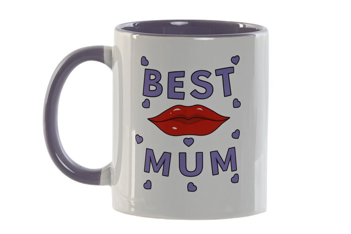 DKD Home Decor Taza Urban Lila Blanco cm (6 Unidades) Colección Labios Apto Microondas Lavavajillas Porcelana DKD Home Decor Taza Urban Lila Blanco cm (6 Unidades) Colección Labios Apto Microondas Lavavajillas Porcelana