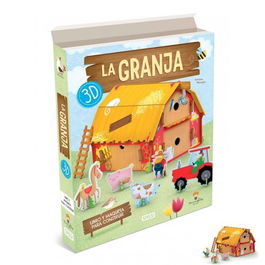 Puzle 3D Y Libro Sassi Manolito Books La Granja 3D - Catalan 43 Piezas (+3 Años)