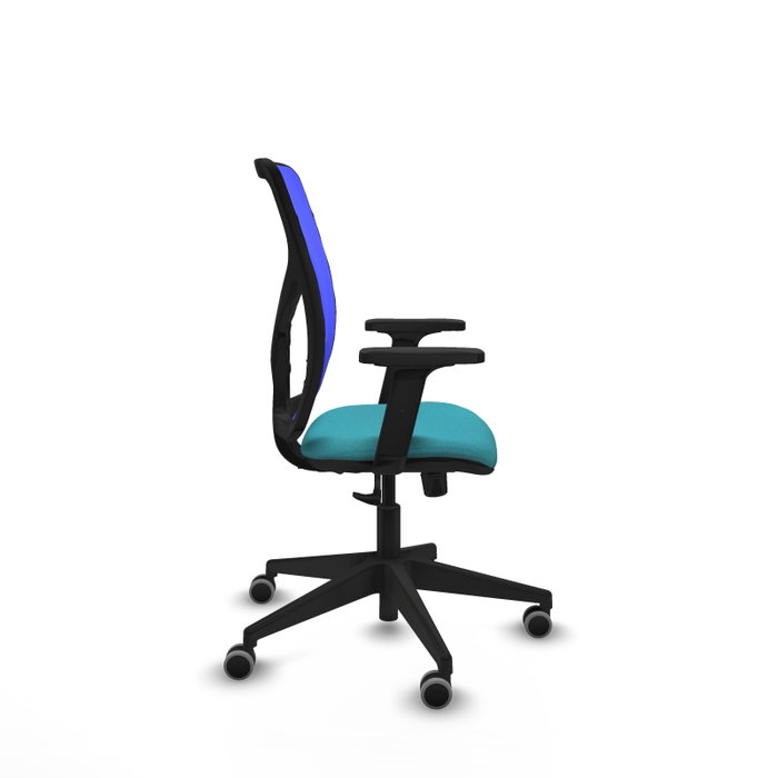 PIQUERAS Y CRESPO Silla de oficina Motilla con mecanismo Sincro, Tela Turquesa y Malla Azul PIQUERAS Y CRESPO Silla de oficina Motilla con mecanismo Sincro, Tela Turquesa y Malla Azul