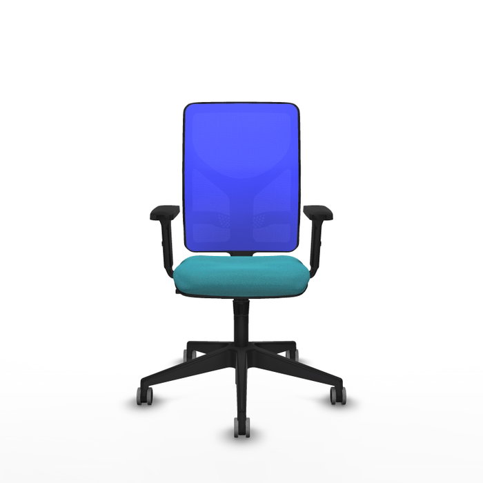 PIQUERAS Y CRESPO Silla de oficina Motilla con mecanismo Sincro, Tela Turquesa y Malla Azul PIQUERAS Y CRESPO Silla de oficina Motilla con mecanismo Sincro, Tela Turquesa y Malla Azul