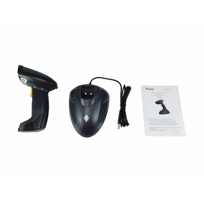 Equip Lector de Códigos de Barras 2D Láser Inalámbrico 351026 Negro