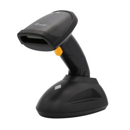 Equip 351026 - Lector de Código de Barras Inalámbrico 1D 2D Láser, 433MHz, Alcance 200m, Base Carga, IP54, Batería 1500mAh