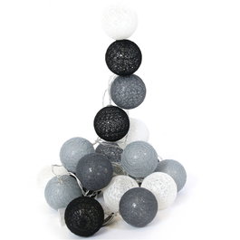 Home Deco Light Guirnalda de Luces LED Gris 20 Unidades 345cm Ambiente Decorativo