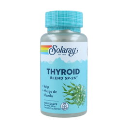 Solaray Thyroid Blend SP-26 100 cápsulas - Suplemento herbal para apoyo tiroideo