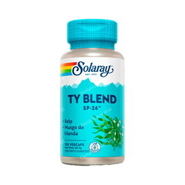 SOLARAY Thyroid Blend - Suplemento Natural para el Funcionamiento de la Tiroides con Kelp, Eleuterococo y Genciana - 100 Cápsulas Veganas